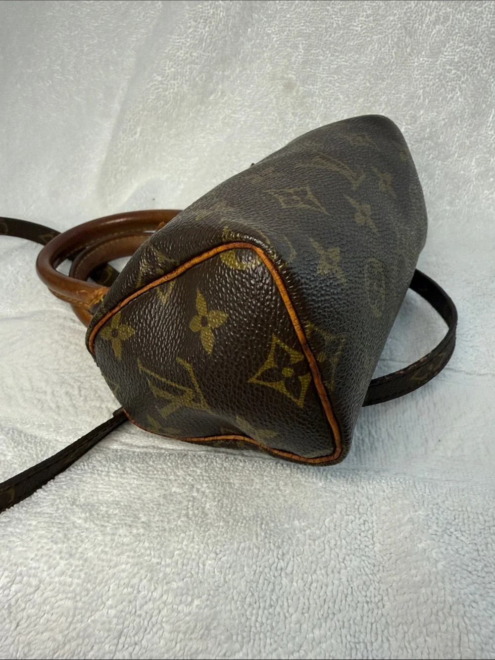 Louis Vuitton Mini Speedy Satchel and Authentic Louis Vuitton strap